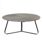 Kae Gold aluminium sidetable ijzeren frame rond L
