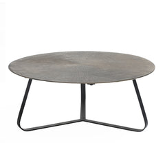 Kae Gold aluminium sidetable ijzeren frame rond L