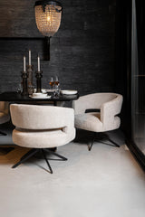 Baldr Cream dining chair legacy 15 dove black leg
