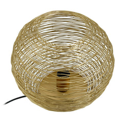 Andres Gold iron table lamp round wired design L