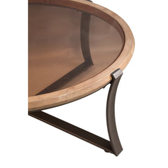 Cami Natural fir wood coffeetable bended frame L