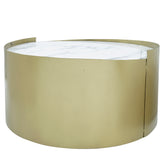 Eldin Gold iron coffee table enamel print top