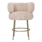 Hair Cream bar chair champagne metal base