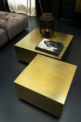 Irvy Gold iron coffeetable square matt sv2