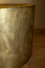 Jerry Bronze alu sheet coffeetable print round SV2