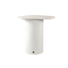 Krysta White mdf coffee table organic shape L