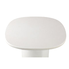 Krysta White mdf coffee table organic shape S