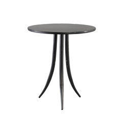 Maeve Black metal sidetable with three feet round