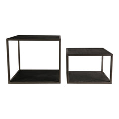 shop Furniture metal tables s/2 Veneer shelves