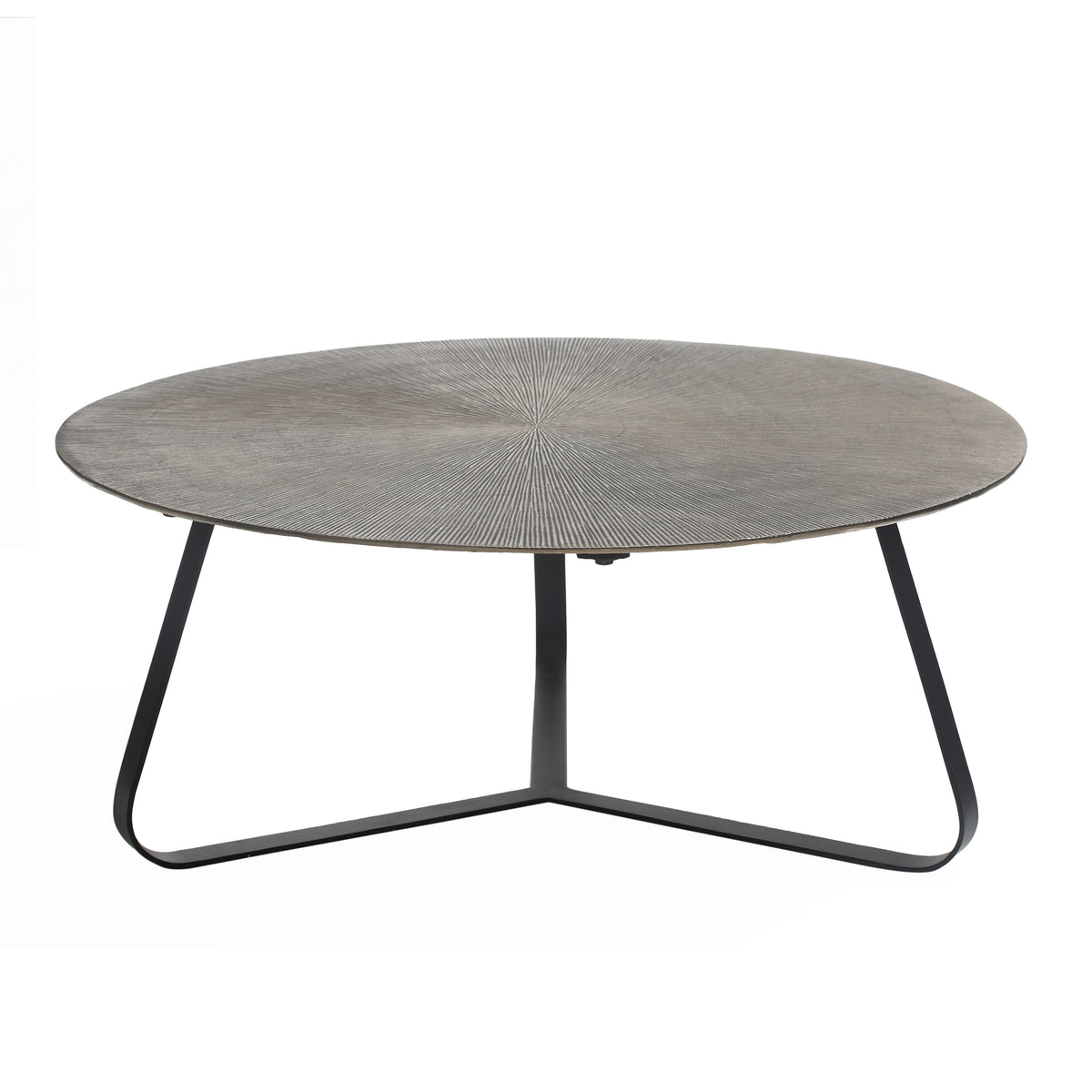 Kae Gold aluminium sidetable ijzeren frame rond L