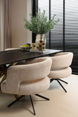 Baldr Cream dining chair legacy 15 dove black leg