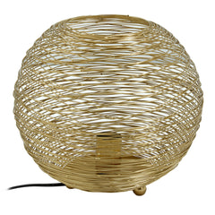 Andres Gold iron table lamp round wired design L