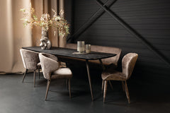 Ares Grey dining chair aphrodite 7 mocco clay leg