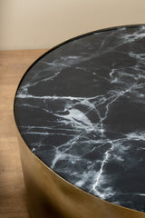 Eldin Gold iron coffee table enamel print top