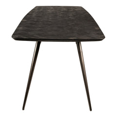 Fieron Black acaia wooden dining table oval 240cm