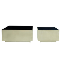 Irvy Gold iron coffeetable square black enamel sv2