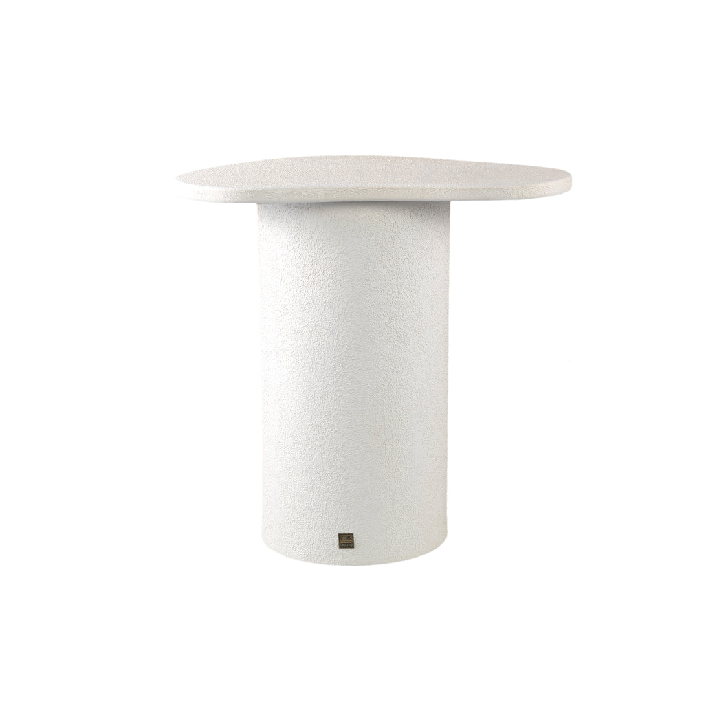 Krysta White mdf coffee table organic shape L