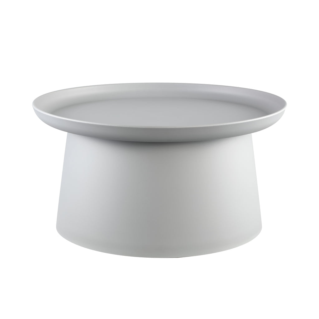 Nicca Grey polypropylene coffee table round low
