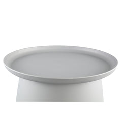 Nicca Grey polypropylene coffee table round low
